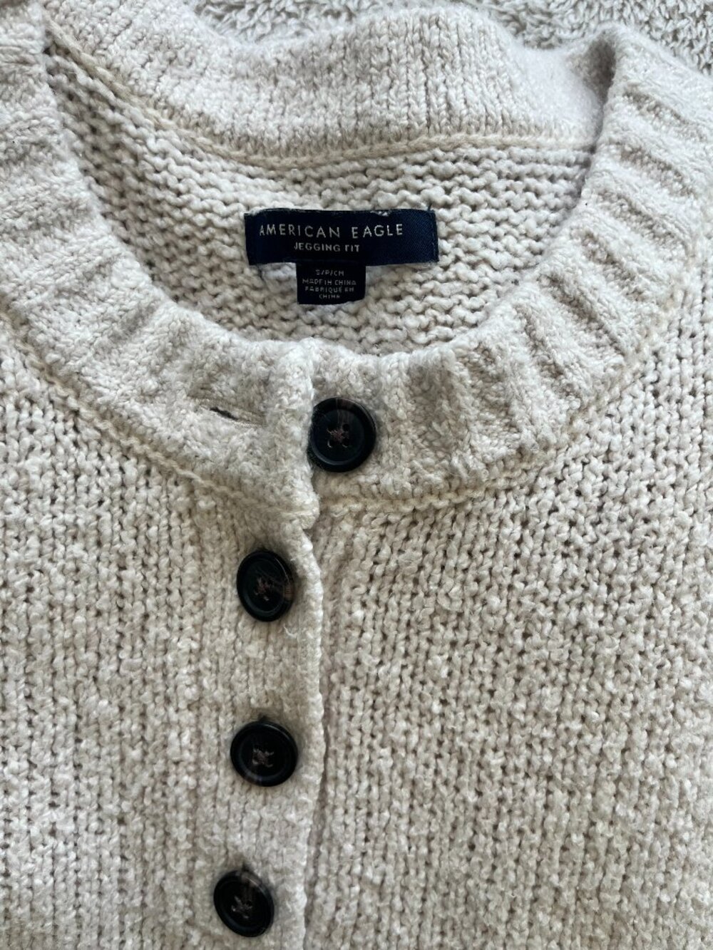 American Eagle Henley Knit Sweater